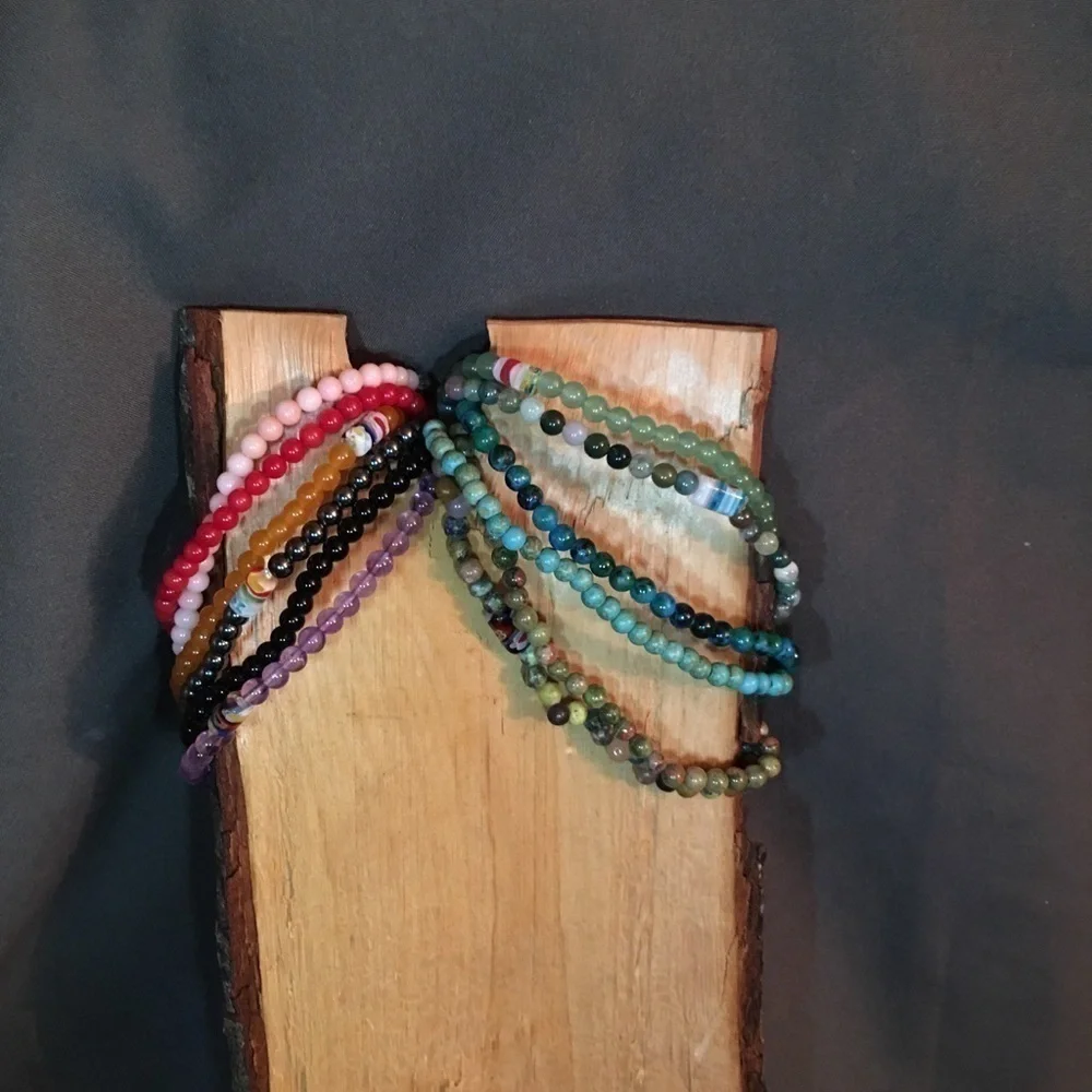❇️💚fancy jasper semiprecious mini bracelet